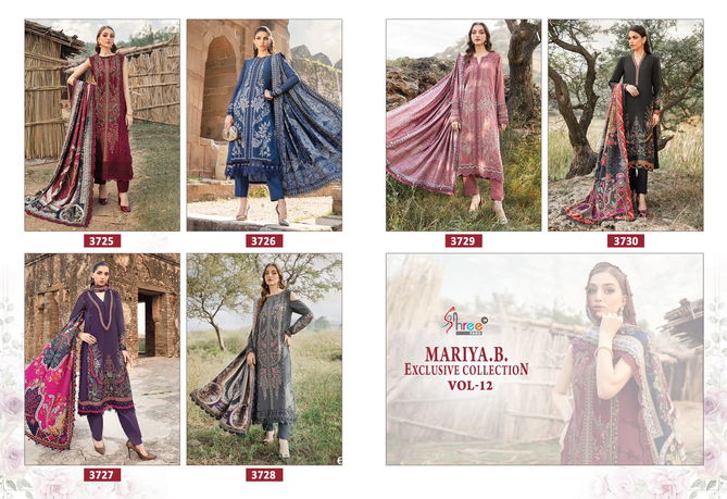 Maria B Exclusive Collection Vol 12 Rayon Cotton Pakistani Suits Wholesale Online