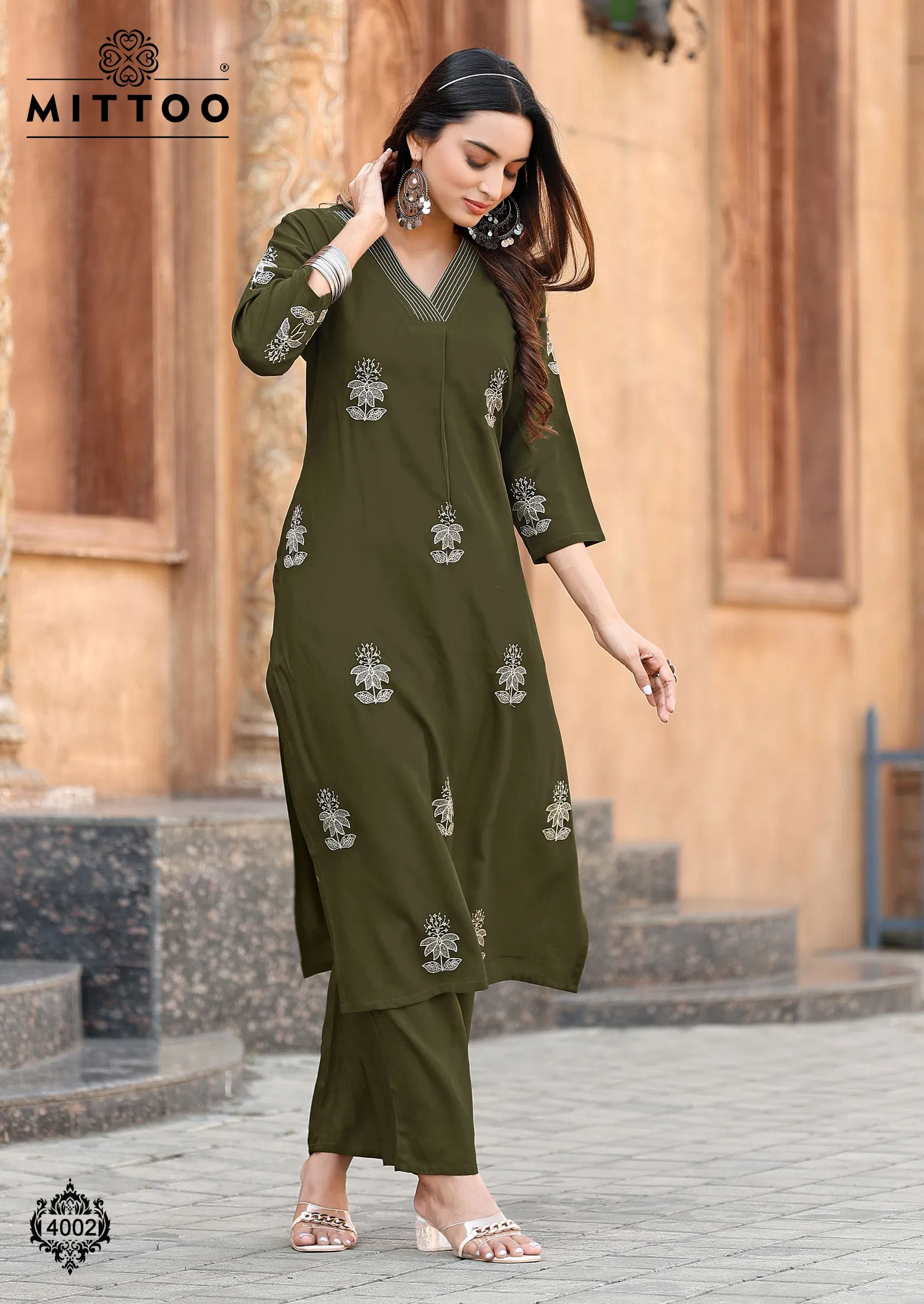 Albella By Mittoo Rayon Kurti With Bottom Dupatta Suppliers In India