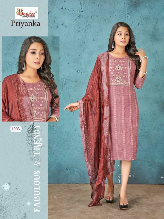 Priyanka Bombay lining Rayon Printed Kurti With Dupatta Catalog