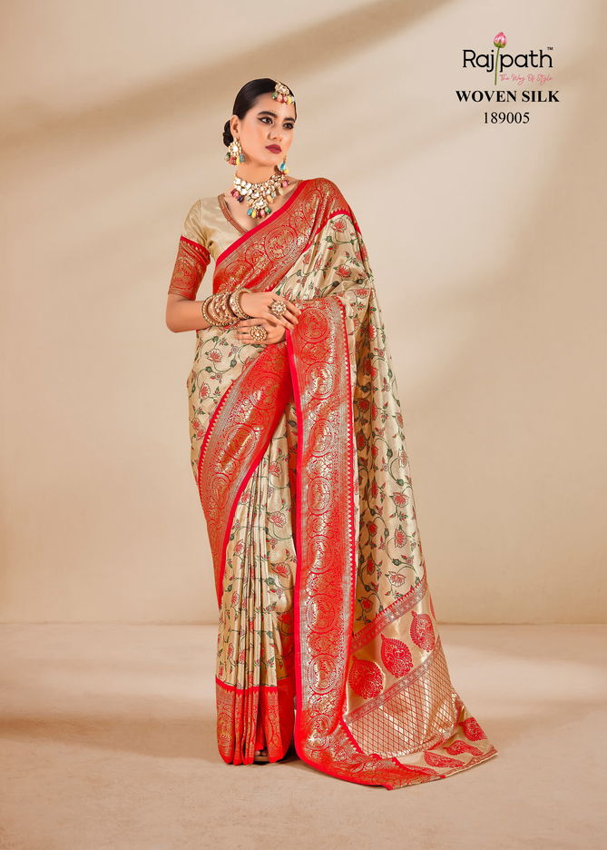 Satrangi Silk By Rajpath Tissue Silk Saree Wholesale In India