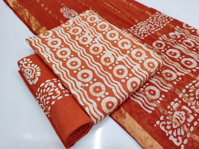 Batik 5 Bandhani Regular Casual Wear Printed Cotton Dress Material Collection
