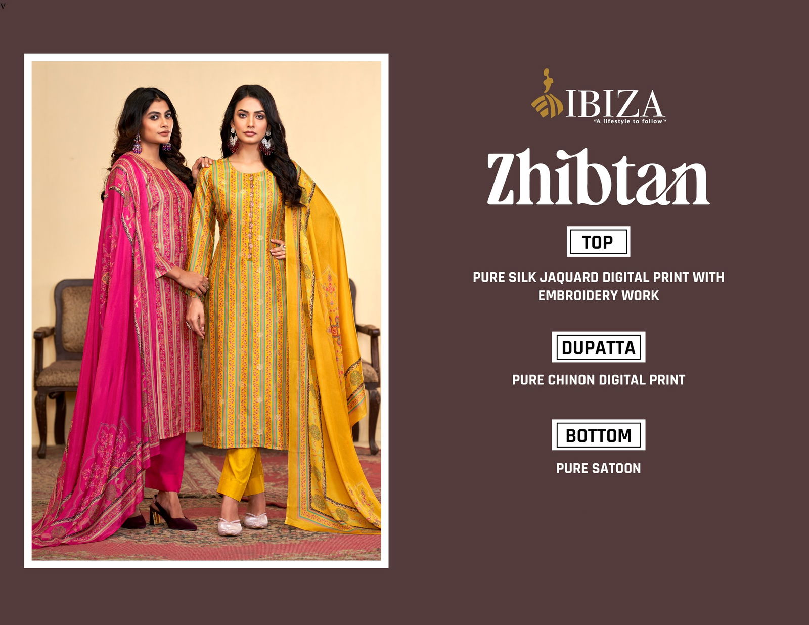 Zhibtan By Ibiza Pure Silk Salwar Kameez Surat Wholesale Market