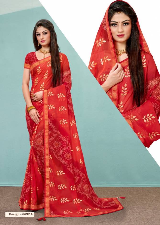 Humble Latest Fancy Designer Georgette Casual Wear Heavy Printed Saree Collection
