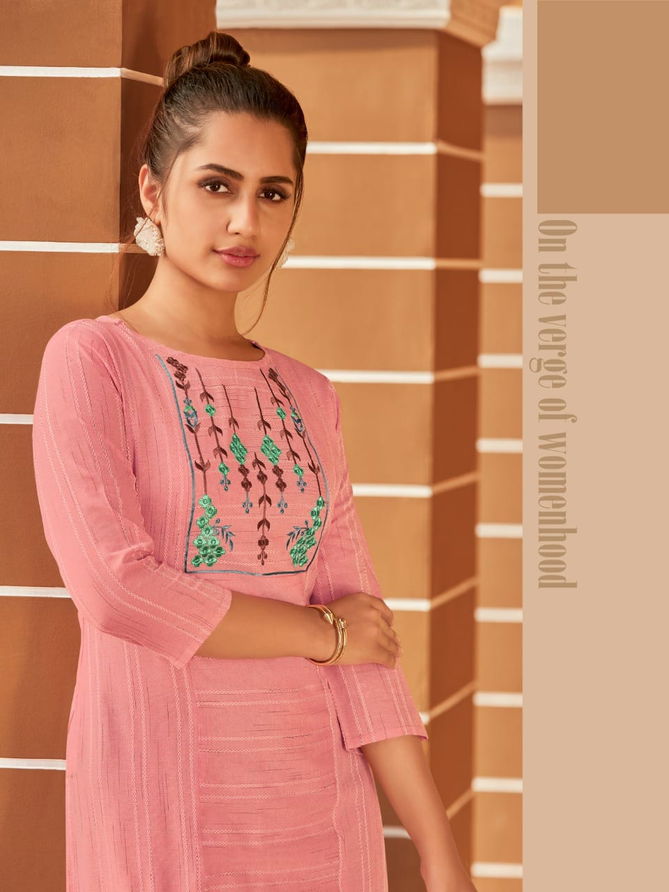 Syasii Matic Fancy Party Wear Cotton Embroidery Latest Designer Kurtis Collection
