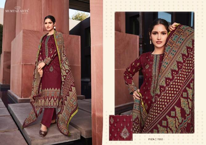 Mumtaz Fiza 7001 Fancy Festive Wear Heavy Jam Satin Embroidery Salwar Kameez Collection