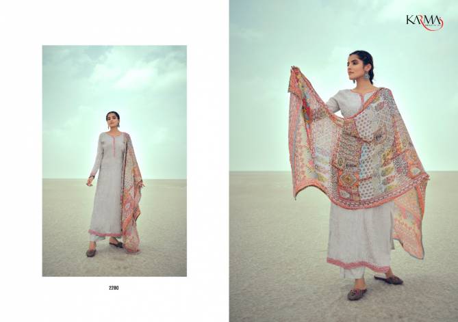 Karma Sahab 4 Maslin Silk With Embroidery Festive Wear Salwar Kameez Collection
