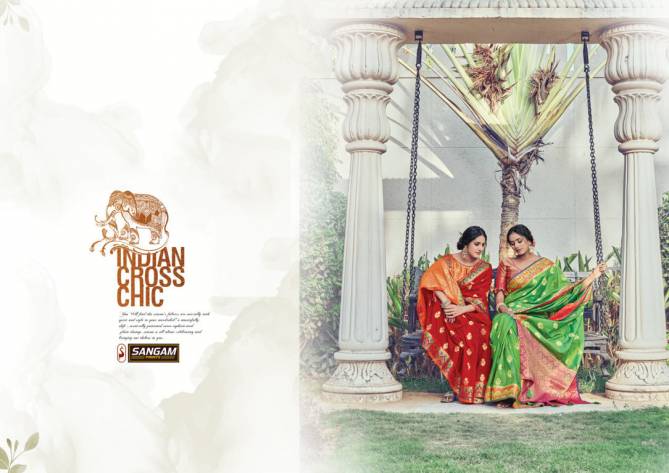Sangam Chandchakori Latest francy Designer Silk Festive Wear Pure Silk Saree Collection
