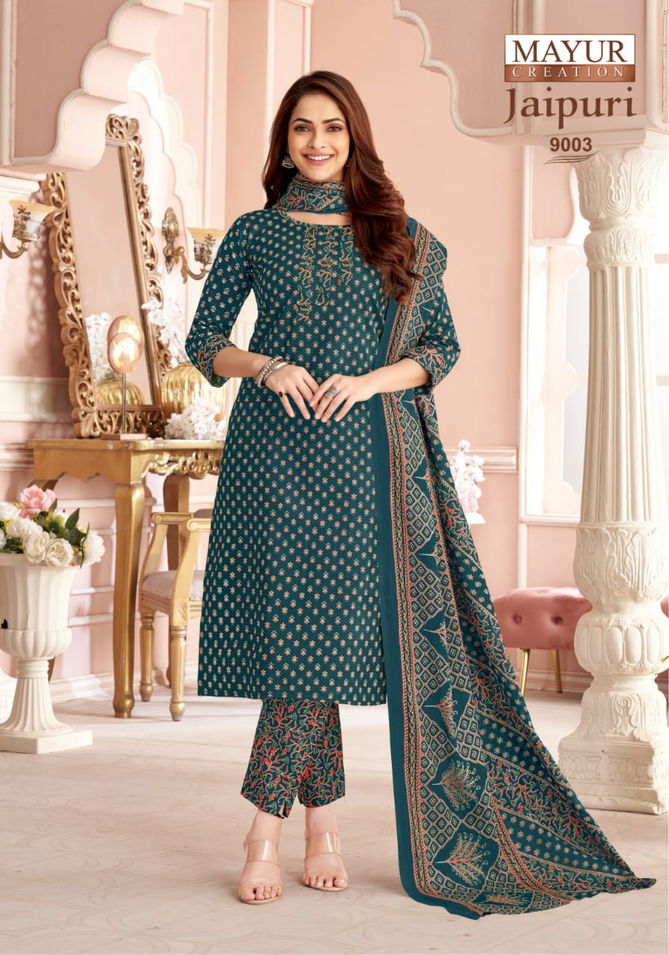 Jaipuri Vol 9 By Mayur Cotton Dress Material Orders In India