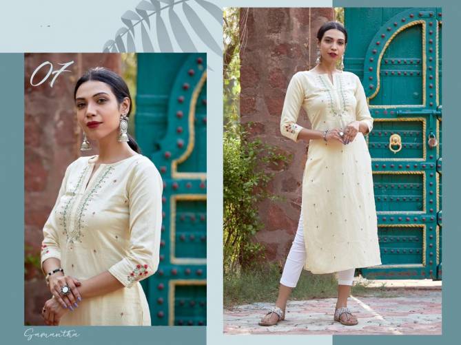 Samantha 01 New Designer Ethnic Wear Cotton Latest Kurti Collection