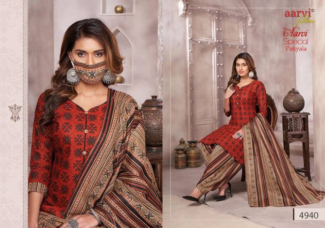 Aarvi Special Patiyala 14 Latest Fancy Designer Casual Wear pure cotton Printed Readymade salwar Suit Collection
