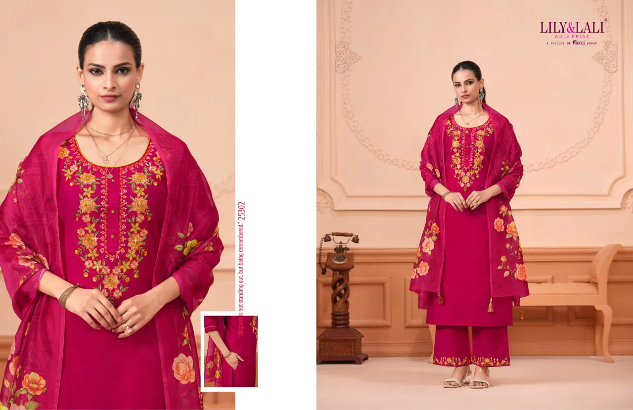 Monalisa Vol 6 By Lily And Lali Viscose Kurti With Bottom Dupatta Wholesale In India