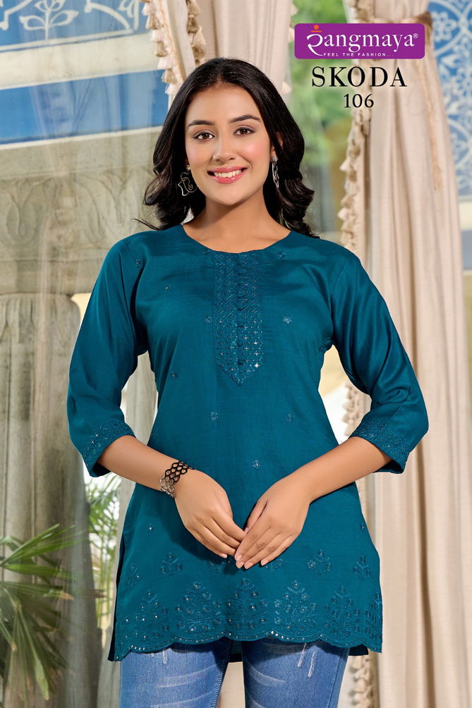 Skoda By Rangmaya Vartican Tunic Ladies Top Wholesale Shop In India