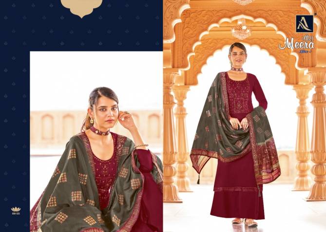 Alok Meera Edition 4 Heavy Designer Festive Wear Jam Cotton Dress Material Collection