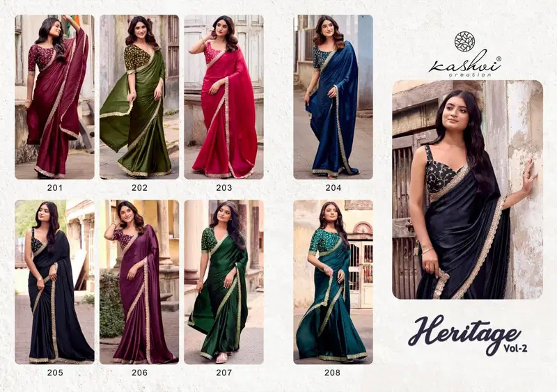 Heritage Vol 2 By Kashvi Soft Silk Party Wear Sarees Suppliers In India