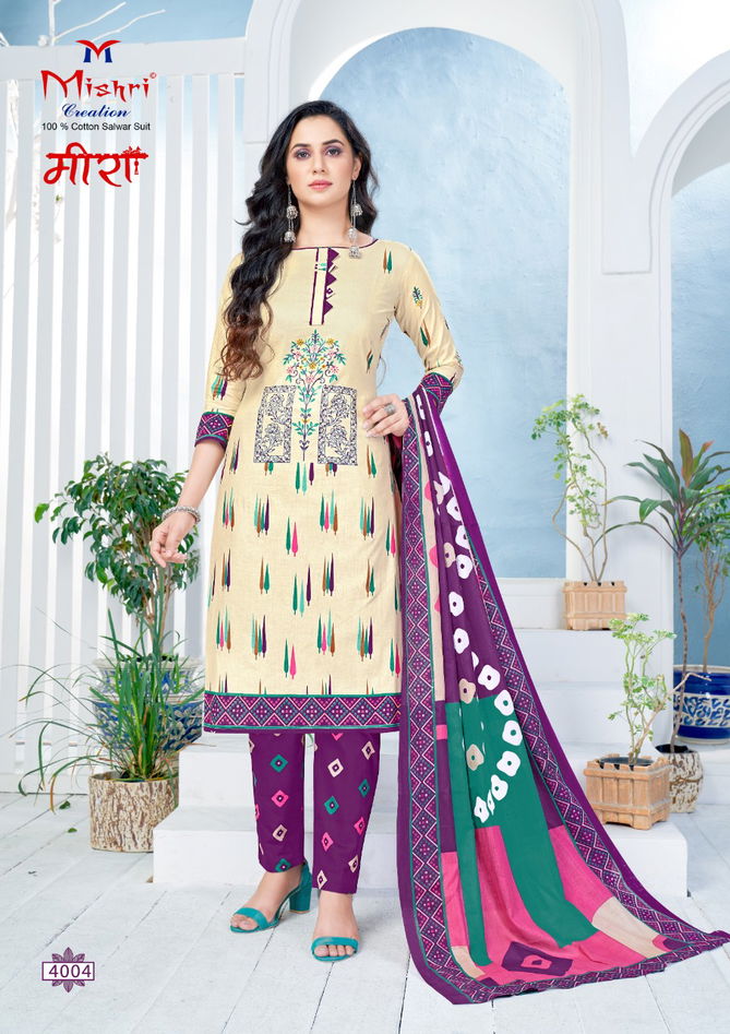 Mishri Meera 4 Cotton Printed Regular Wear Dress Material Collection
