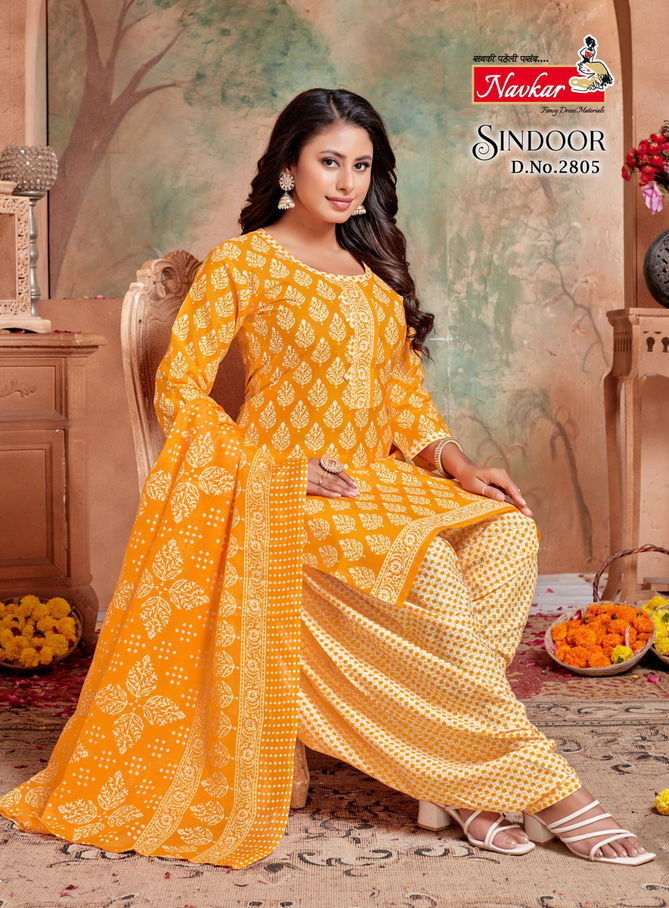 Sindoor Vol 28 By Navkar Mix Cotton Kurti With Bottom Dupatta Exporters In India