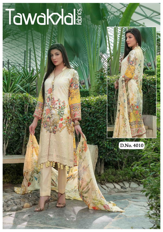 Tawakkal Opulence 4 Karachi Cotton Printed Casual Wear Designer Dress Material Collection
