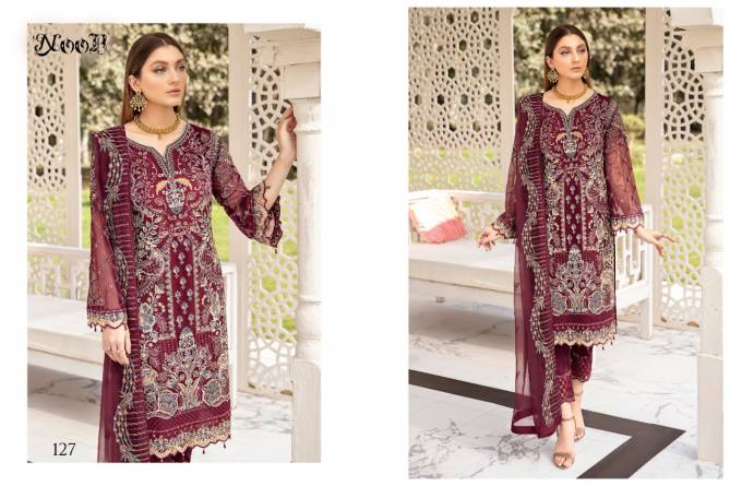 Noor Chevron 2 Fancy Latest Festive Wear Georgette Heavy Work Pakistani Salwar Suits Collection
