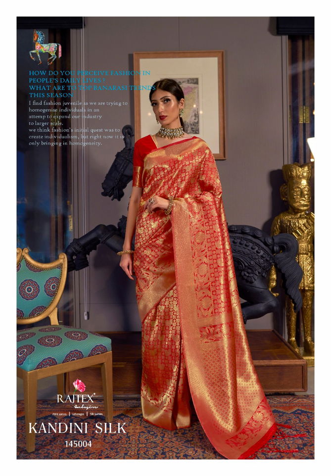 Rajtex Kandini Silk Latest Designer Rich Look Stylish Saree Collection 