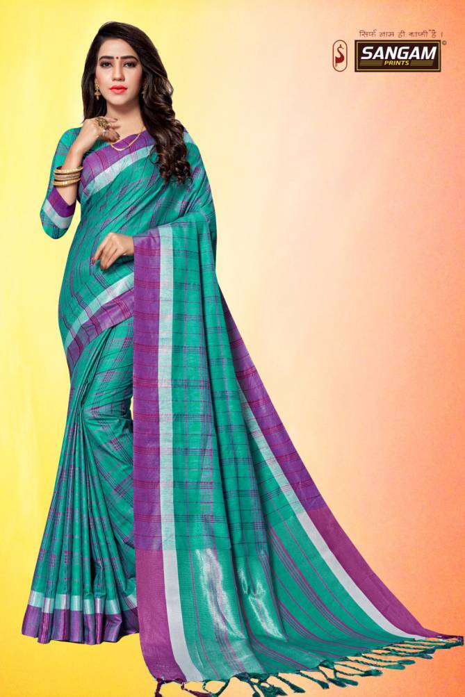 Sangam Red Carpet 3 Latest Fancy Designer Casual Wear Cotton Linen Sarees Collection
