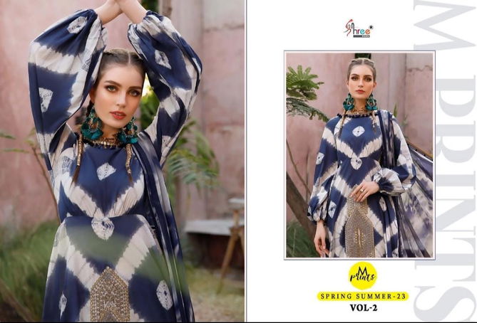 Shree M Prints Spring Summer 23 Vol 2 Cotton Pakistani Suit wholesale shop in Surat
