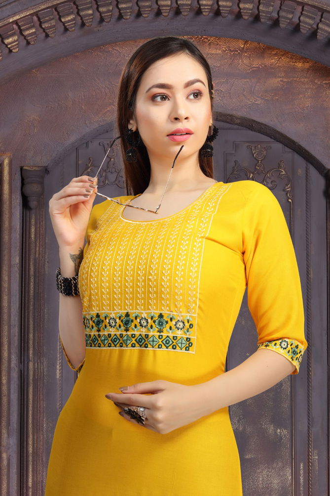 Ft Ice Cream Latest Fancy Designer Casual Wear Straight Cut Rayon Designer Kurtis Collection
