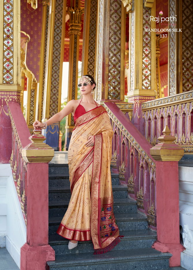 Aradhya Silk By Rajpath Tusser Handloom Silk Saree Wholesale Online