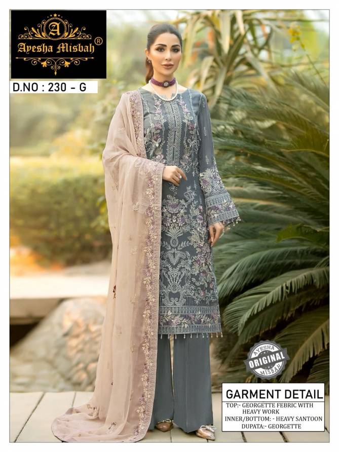 Ayesha Misbah 230 Georgette Pakistani Suits Catalog
