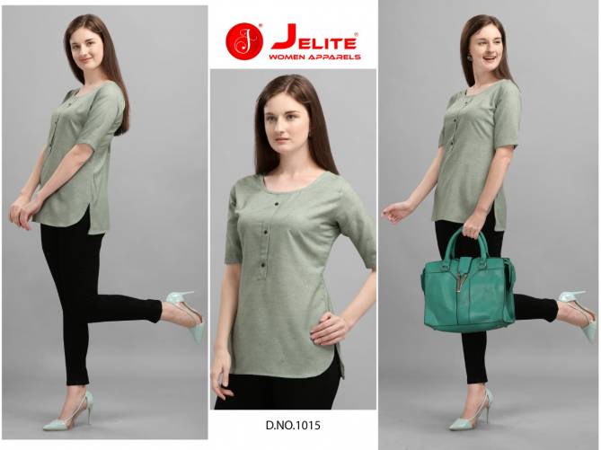 Jelite Carnation 3 Fancy Designer Regular Wear Cotton Ladies Top Collection
