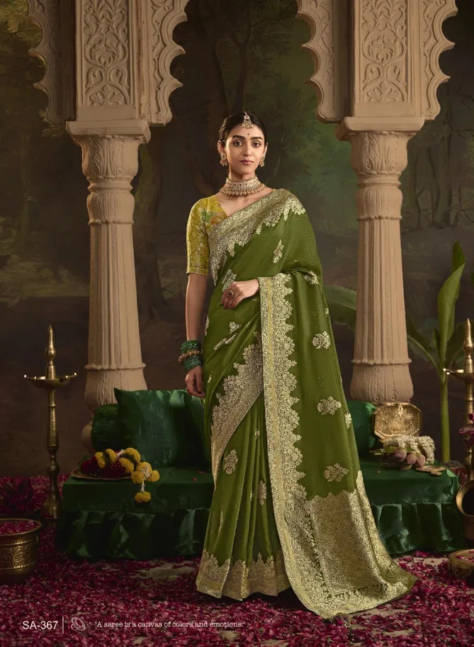 Raas By Kimora Crepe Dola Silk Wedding Wear Sarees Suppliers In India