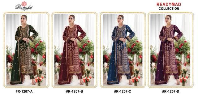 Ramsha R 1207 Nx Pakistani Velvet Readymade Suits Suppliers In India