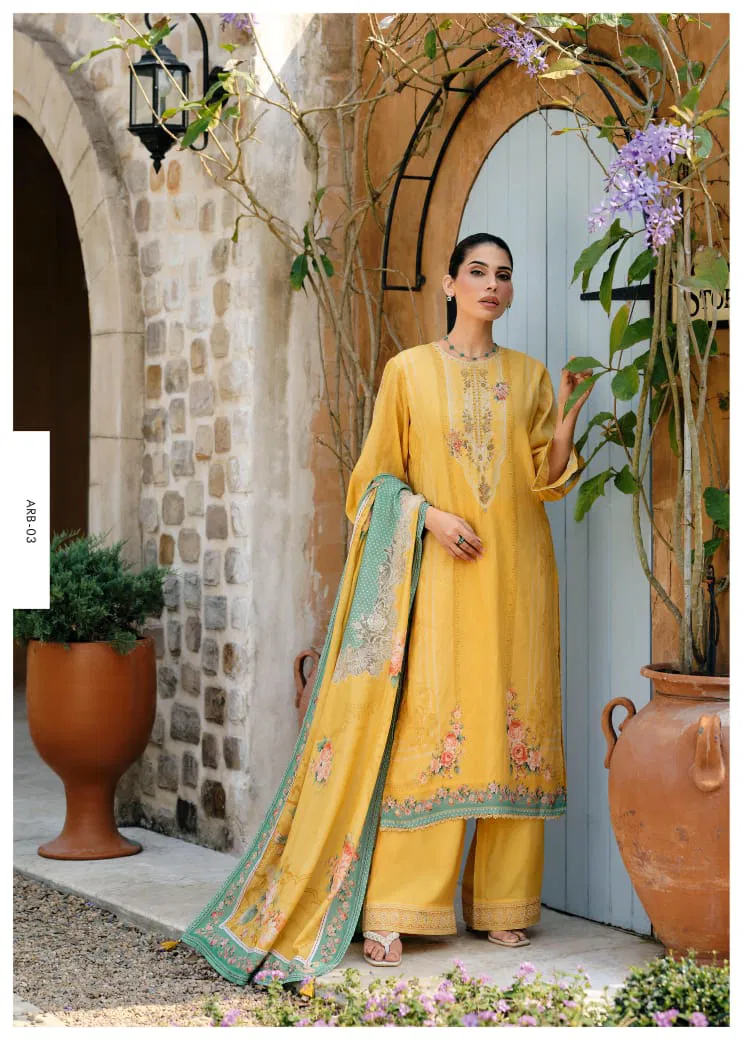 A Royal Bouquet By Varsha Lawn Cotton Printed Salwar Suits Suppliers In India