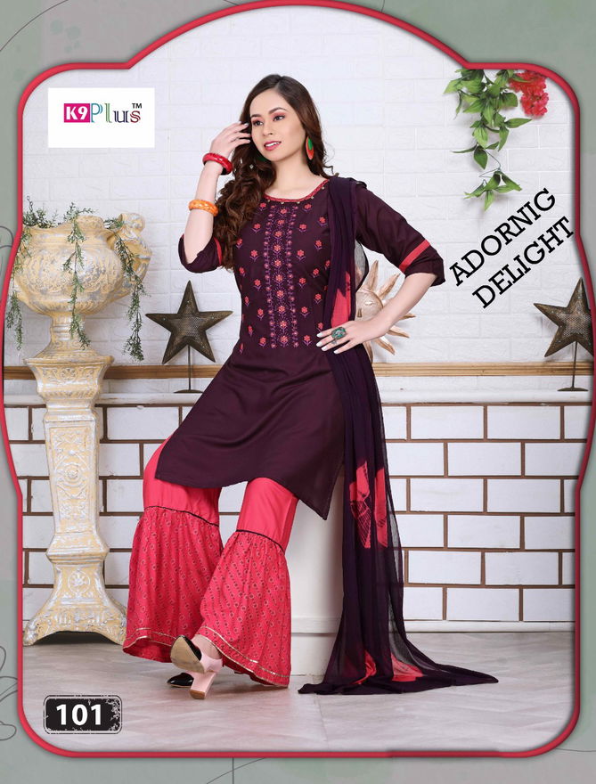 K9 Plus Pari Latest Fancy Ethnic Wear Rayon With Embroidery Work  Pattern Readymade Salwar Suit Collection
