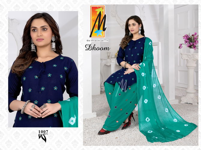 Master Dhoom Rayon Printed Daily Wear kurti With Bottom And Dupatta Readymade Collection