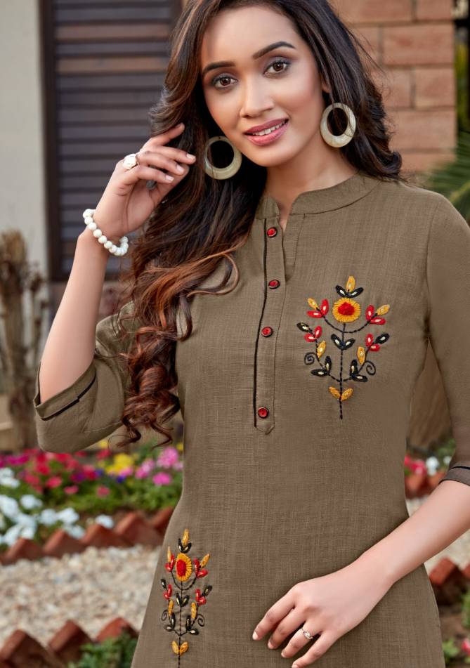 Parra Kasturi 1 Ethnic Wear Exclusive Ethnic Wear Cotton Designer Kurti Collection
