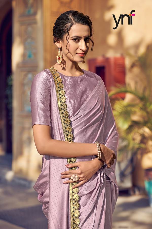 Ynf Pastel Latest Party Wear Satin Stylish Saree Collection