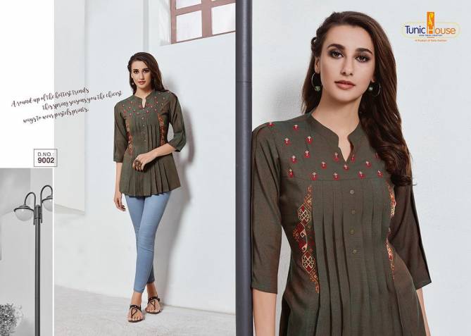 Latest Ladies Rayon Short Tops Collection With Embroidery Work