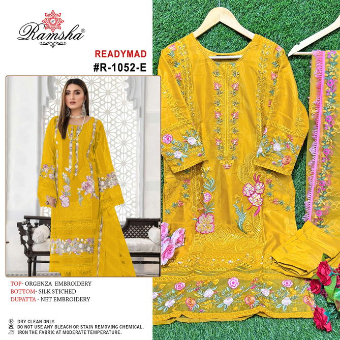 R 1052 By Ramsha E To H Pakistani Suits Catalog
