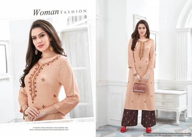 Quick Pashmina Winter Collection Of Kurtis and Plazzo With Work 