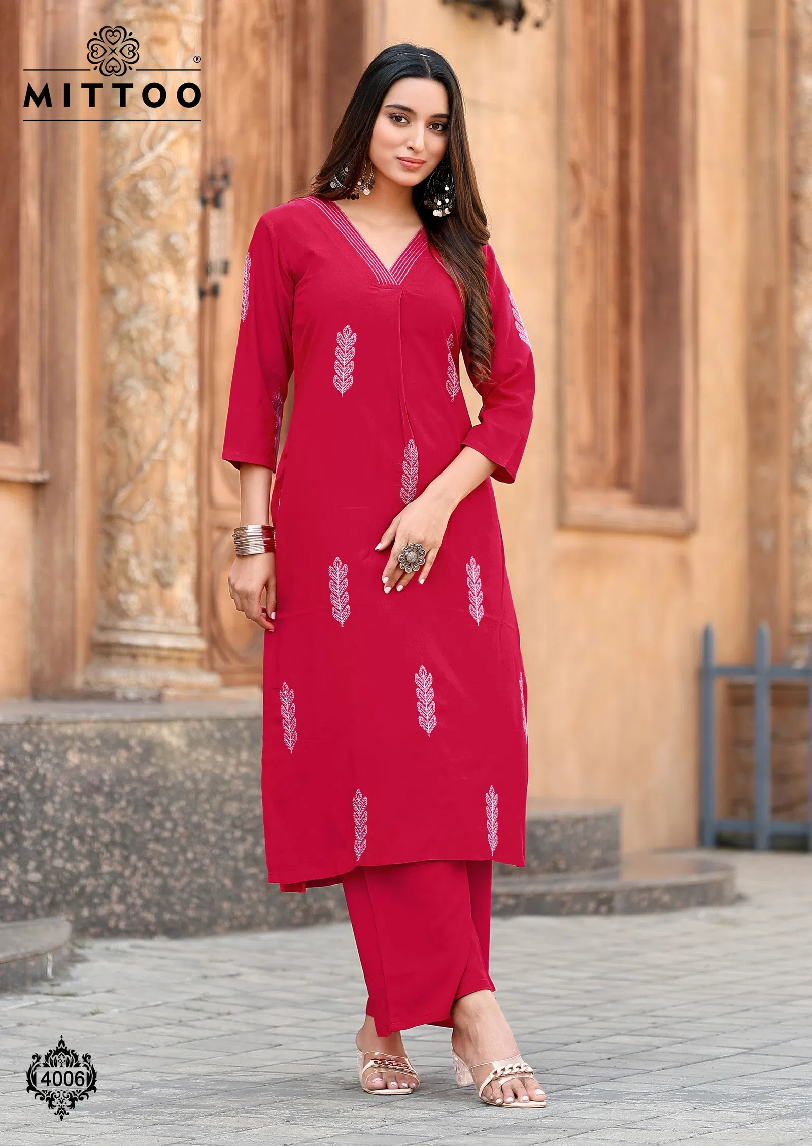 Albella By Mittoo Rayon Kurti With Bottom Dupatta Suppliers In India