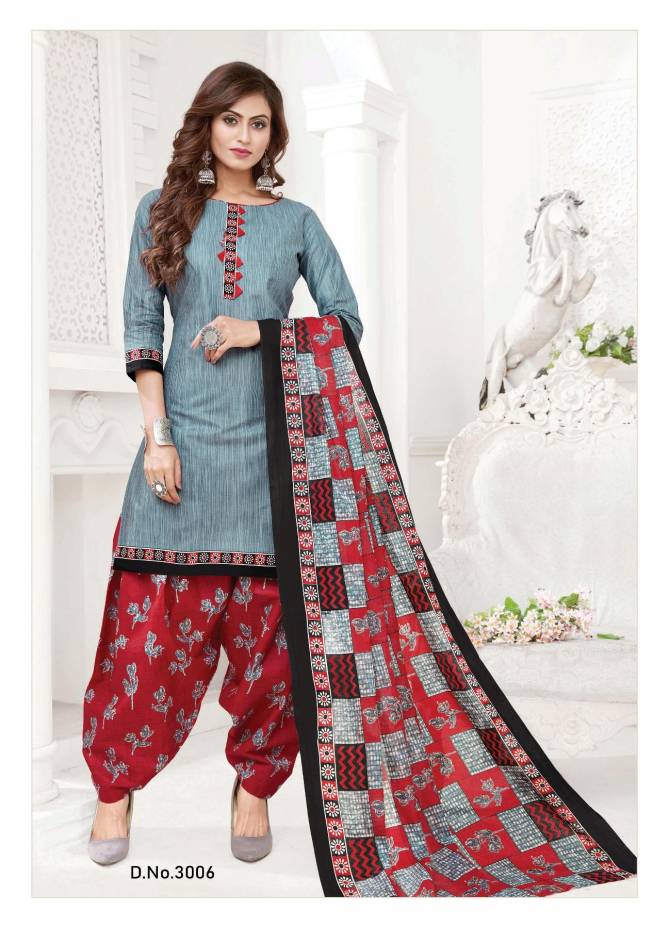 Shrinath Creation Patiyala Special 3 Casual Wear Cotton Designer Dress Material Collection
