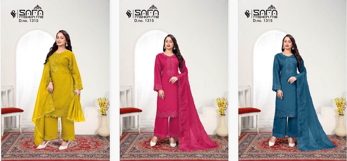 Safa Fashion Fab 1315 Readymade Pakistani Suit Wholesale In India