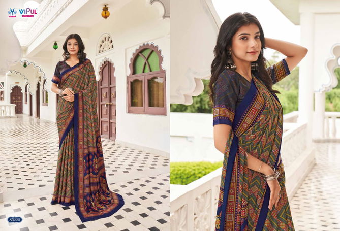 Heritage Silk Vol 11 By Vipul Crepe Daily Wear Sarees Exporters In India