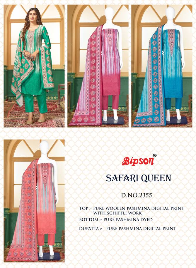 Safari Queen By Bipson Pashmina Dress Material Catalog