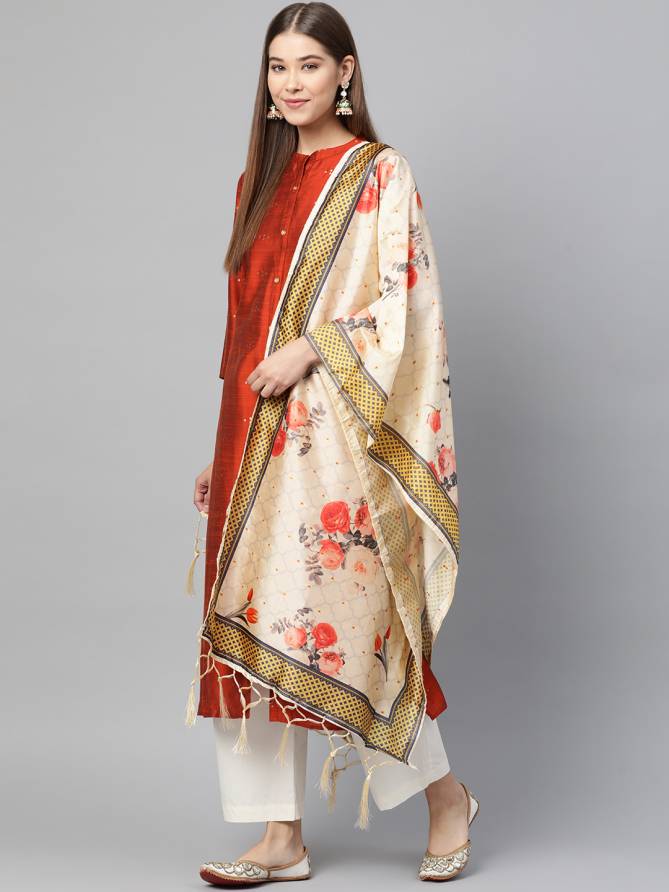 Zarika BBD Color 5 Latest Bamboo Buti Silk Beautifull Printed Dupatta Collection 