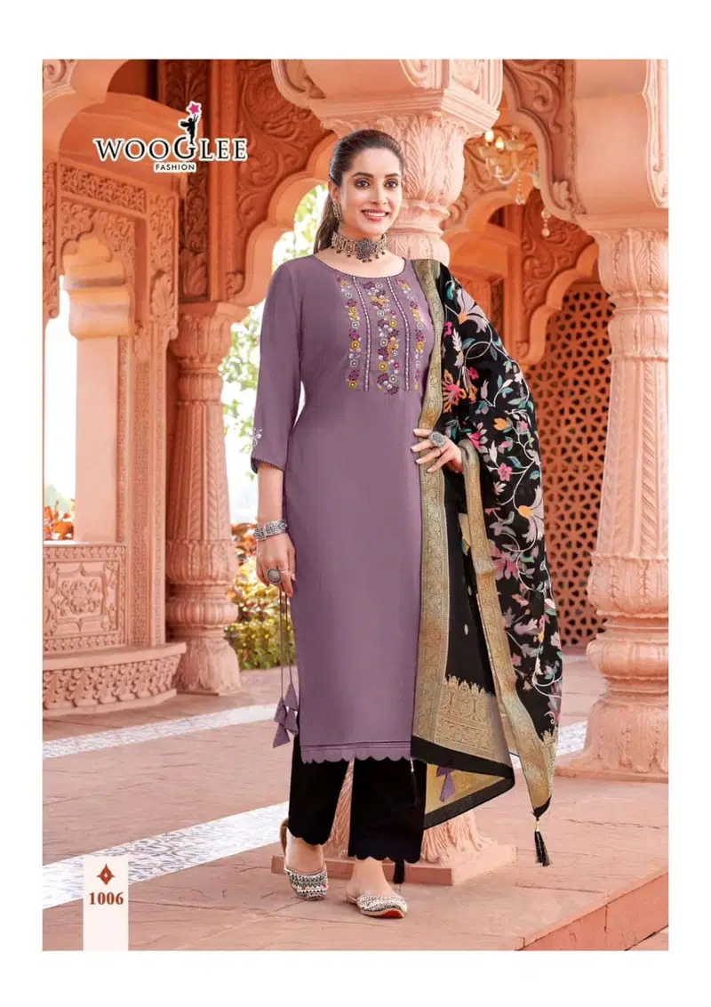 Jakhee By Wooglee Viscose Weaving Kurti With Bottom Dupatta Exporters In India