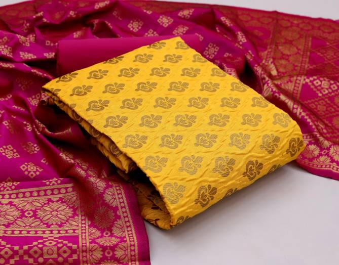 Rnx Banarasi Bubbles 3 Latest Fancy Casual Wear Banarasi Silk Dress Material Collection
