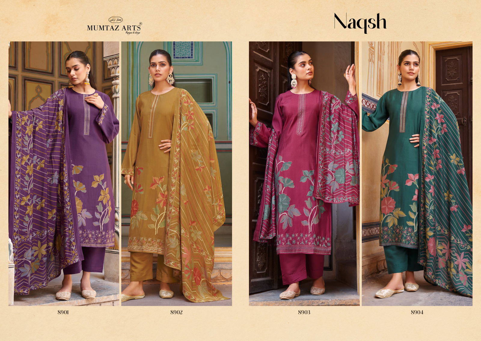 Naqsh By Mumtaz Viscose Digital Printed Dress Material Wholesale Price