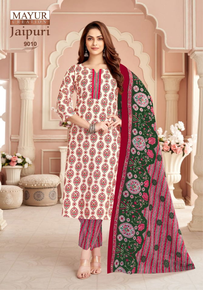 Jaipuri Vol 9 By Mayur Cotton Dress Material Orders In India