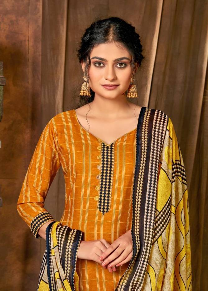 Shiv Gori Lado latest Fancy Heavy Casual Wear Heavy Indonesia Cotton with beautiful Gala tie on print Designer Dress Material Collection
